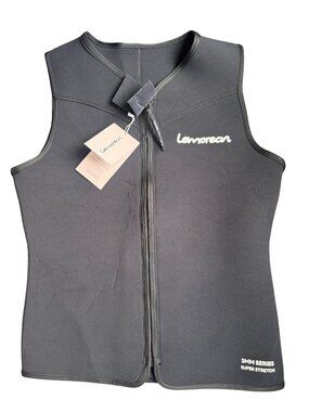 Lemorecn XL Wetsuit Vest Top Unisex 3mm Sleeveless Front Zip Neoprene Wetsuit